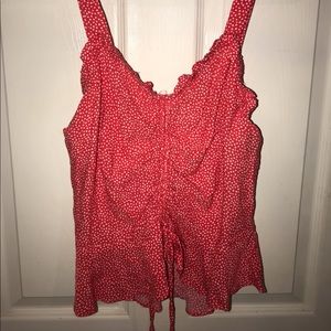 Cute Ruffle Polkadot Tank